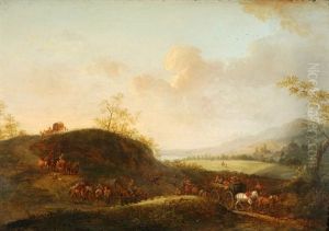 Rheinlandschaft Mit Reisenden by Georg Schneider