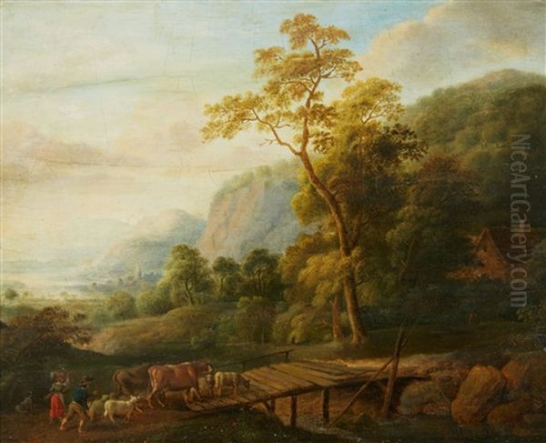 Rhenish Landscape With Cattle - view 1