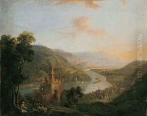 Mittelrheinlandschaft Bei Bacharach Mit Der Ruine Sooneck
