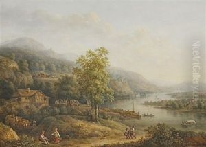 Idealisierte Rheinlandschaft