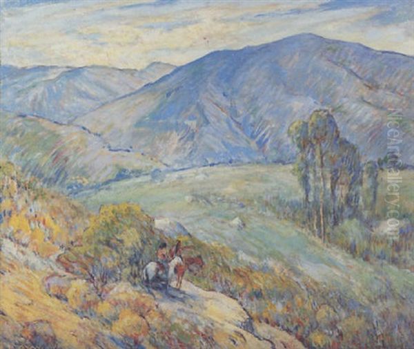 Landscape With Two Indians Mounted On Horses - view 1