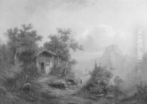 Berglandschaft Mit Hutte