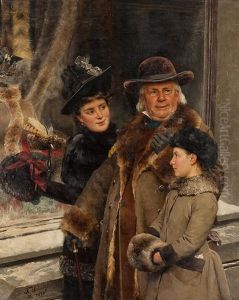 Vor Dem Hutladen by Fritz Schnitzler