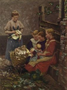 Beim Federn Rupfen by Fritz Schnitzler