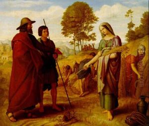 "ruth Die Aehrenleserin Auf Boa's Acker" (ruth The Gleaner In Boaz's Field) by Julius Schnorr Von Carolsfeld