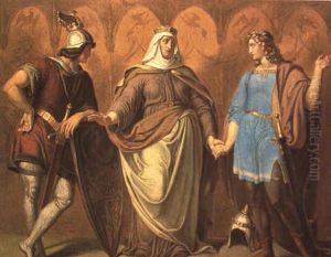 Drei Figuren Aus Der Nibelungensage: Gernot, Ute Und Giselher