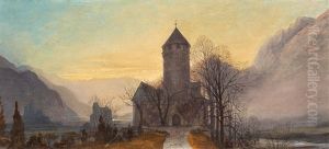 Burg Matzen In Tirol by Ludwig Ferdinand Schnorr von Carolsfeld