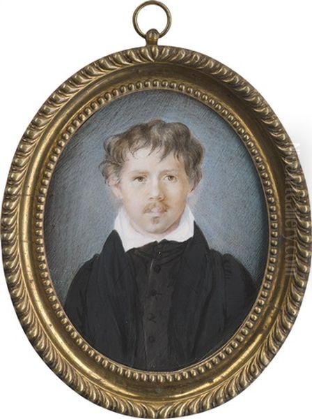 Bildnis Des Malers Eduard Schnorr Von Carolsfeld In Dunklem Malermantel Mit Weisem Kragen - view 1