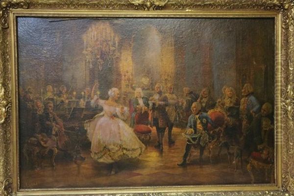 European Oil On Board Of Music Festival, Signed - view 1
