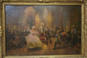 European Oil On Board Of Music Festival, Signed