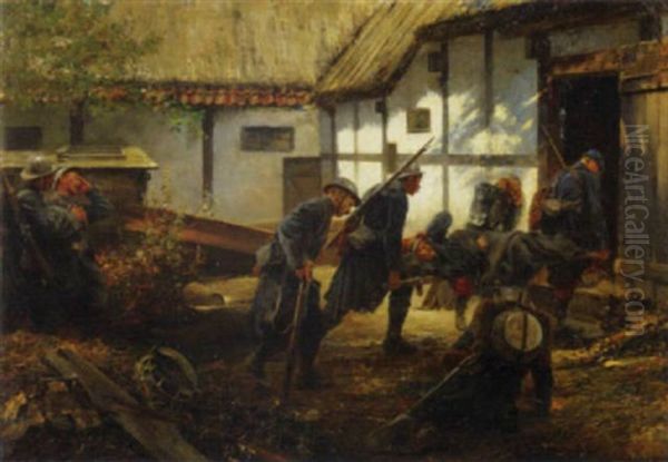 Ruckgang Ins Varennes: Wounded Soldiers Retreating During The First World War - view 1