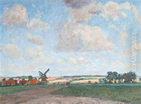 Weite Landschaft Mit Muhle - view 1