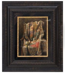 Carpet Draped Over Armchair by Max Schoedl