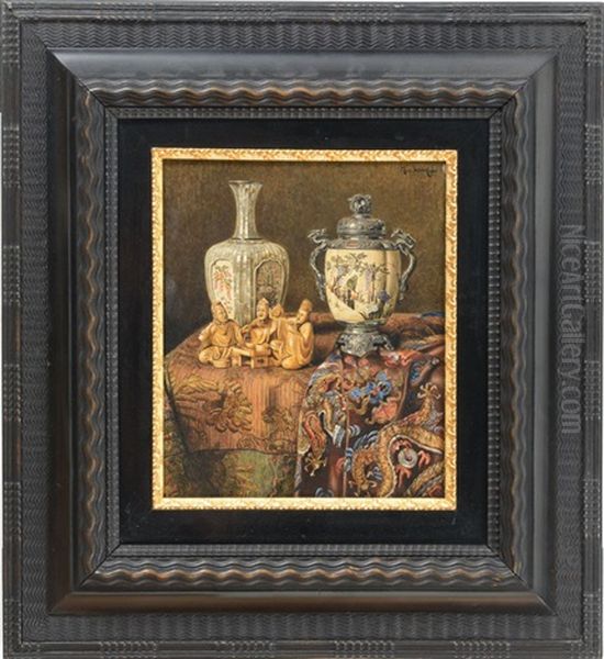 Still Life With Japanese Figurines - view 1