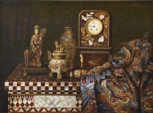 Still Life With Japanese Works Of Art by Max Schoedl