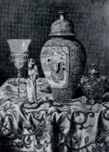 Stilleben Mit Asiatischen Antiquitaten by Max Schoedl