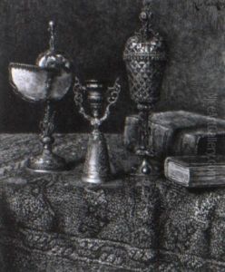Stilleben Mit Nautiluspokal, Hochzeitsbecher, Prunkpokal U.a.