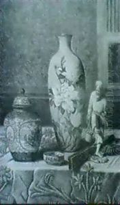 Stilleben Mit Asiatika by Max Schoedl