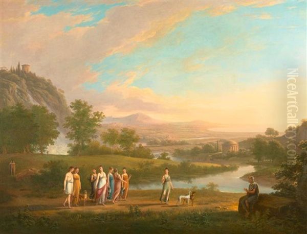 Homer Und Die Begegnung Der Gottin Diana Mit Meleager Und Atanlante - view 1