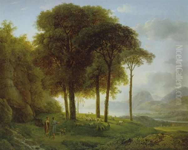 Arkadische Landschaft Mit Hirten - view 1