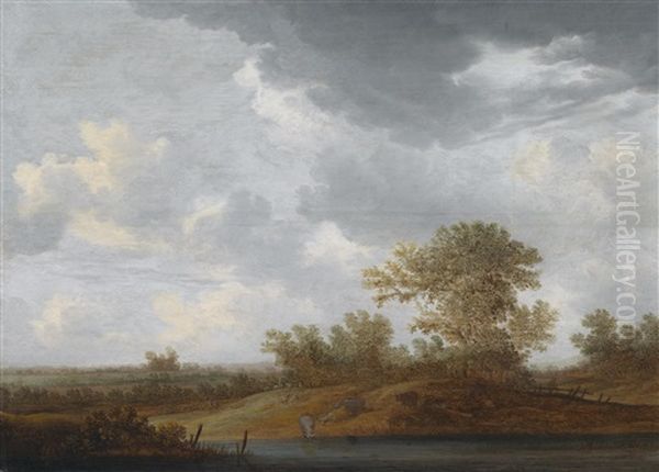 Dunenlandschaft Mit Weidendem Vieh - view 1