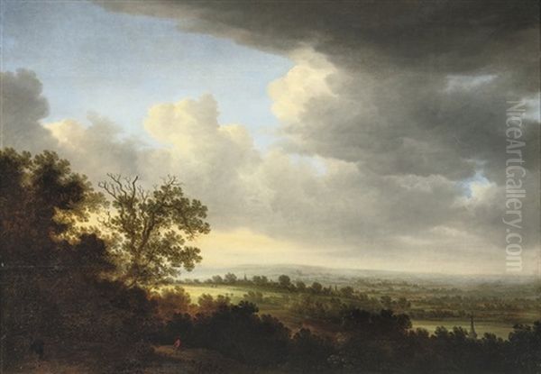 An Extensive Wooded Landscape With Figures - view 1