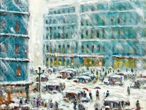Winter Street Scene by Harriette Bowdoin
