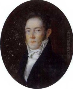Bildnis Des Johann Nepomuk Graf Weissenwolf In Blauem Rock Und Plastron