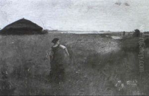 Laendliche Szene by Eduard Schoenfeld