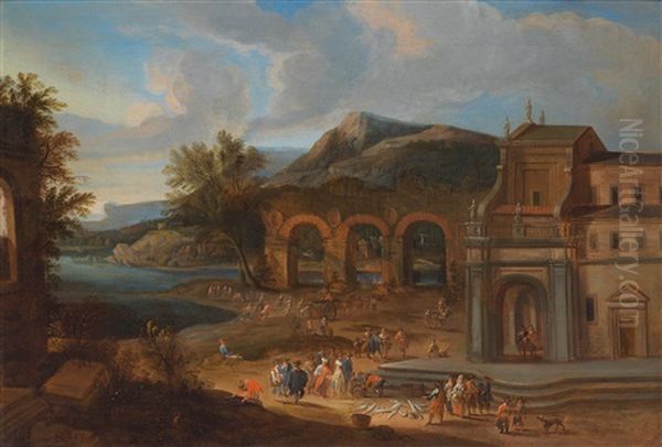 A Fish Market In A Southern Seaport - view 1