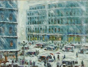 Winter Snowstorm, New Yorkcity by Harriette Bowdoin