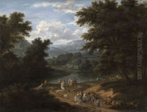 A Landscape With Travellers On A Path A Landscape With Travellers On A Path