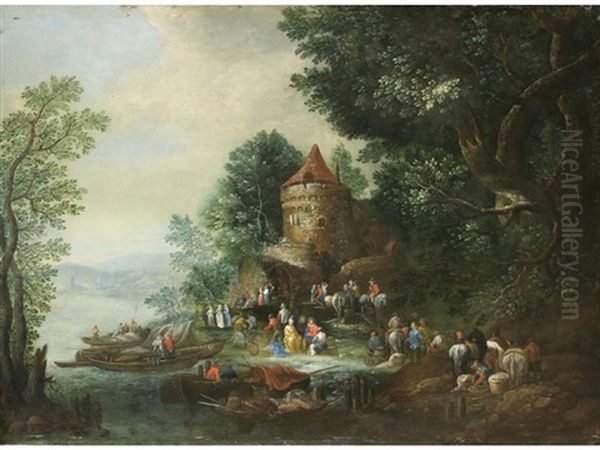 Flusslandschaft Mit Figurenstaffage - view 1