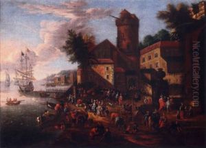 Scene Portuaire by Mathys Schoevaerdts