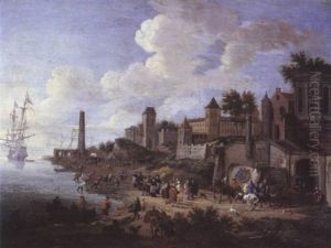 Scene Portuaire Animee by Mathys Schoevaerdts