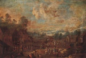 A Crowded Village Scene