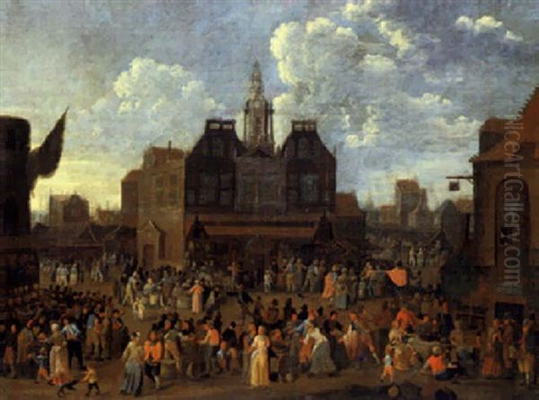 Markszene In Einer Niederlandischen Stadt - view 1