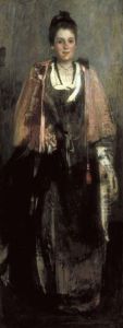 Full Length Portrait Of Miss Robina Spencer by Benjamin James Bowen