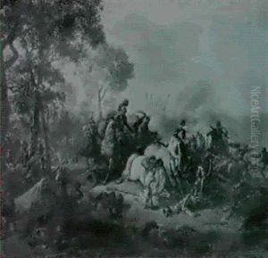 Scene Pastorale Aux Berges by Mathys Schoevaerdts