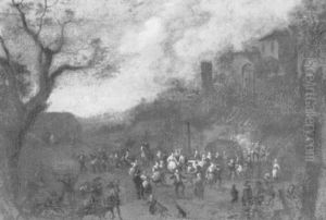 A Village Kermesse by Mathys Schoevaerdts