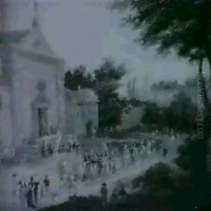 A Religious Procession by Mathys Schoevaerdts