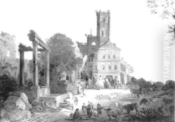 Buntes Treiben Auf Einem Marktplatz - view 1