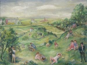 Vorstadtlandschaft by Otto Schoff
