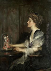Portrait Of Christiana (lily) Macdonald by John William Schofield