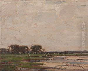 Marshland With Grazing Cows