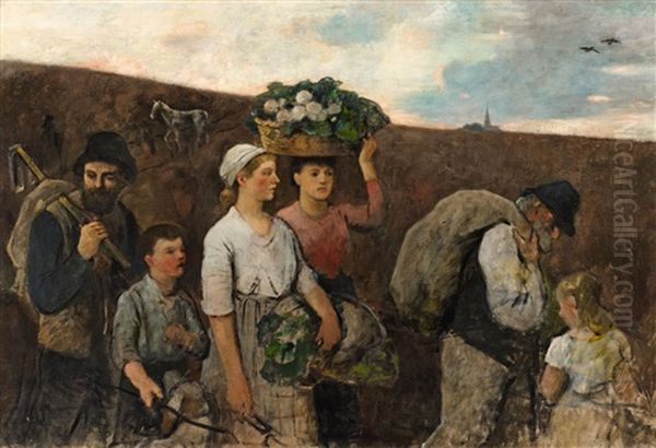 Peasants Returning From The Fields - view 1