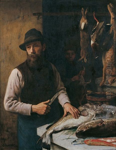 Selbstbildnis Als Fisch- Und Wildprethandler - view 1