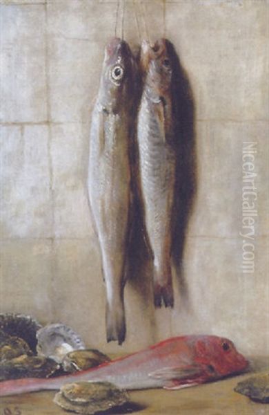 Stilleben Mit Fischen Und Austern - view 1