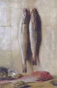 Stilleben Mit Fischen Und Austern by Otto Scholderer