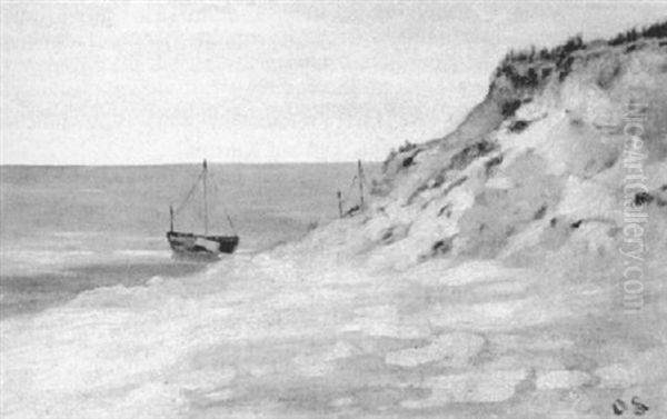 Kustenlandschaft Mit Fischerbooten Und Dune - view 1